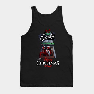 Creepy Santa Claus Through the Chimney on Christmas Eve Tank Top